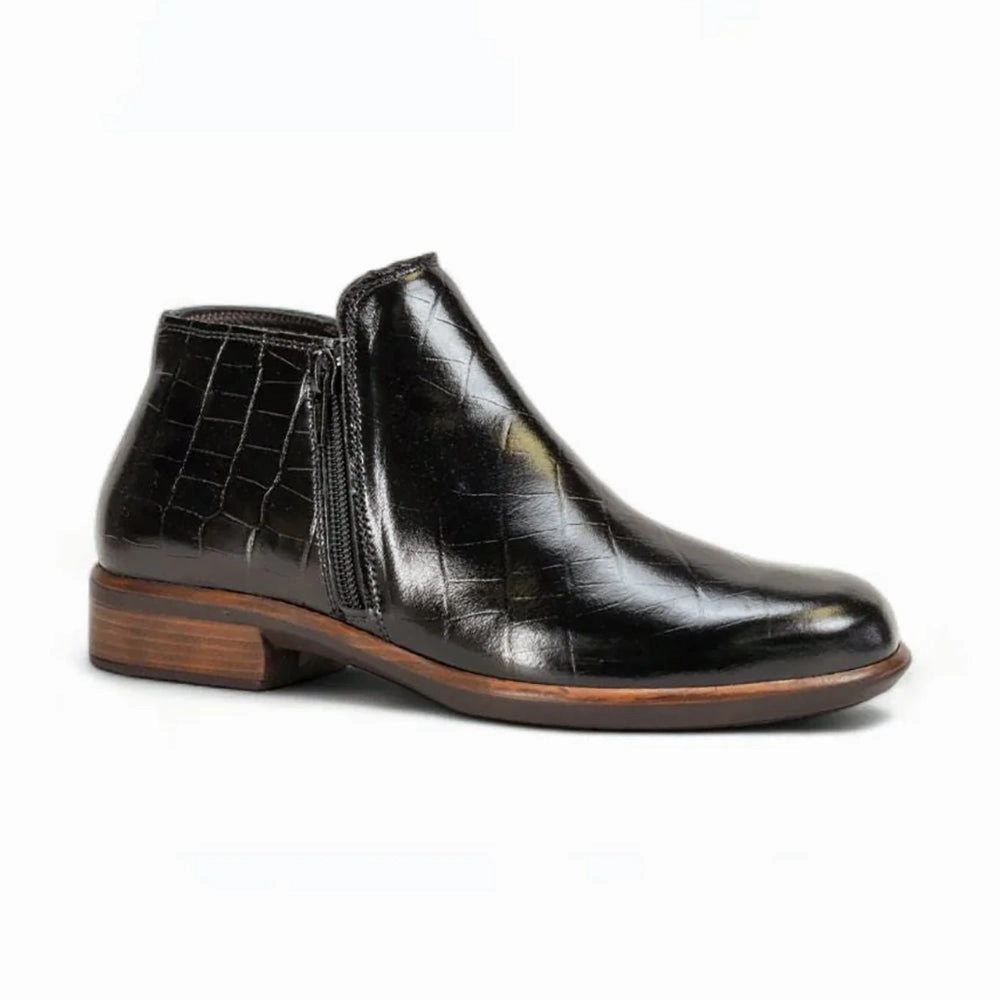 All Terrain Grip Cozy Interior Helm Bootie (26030) - Black Croc Leather