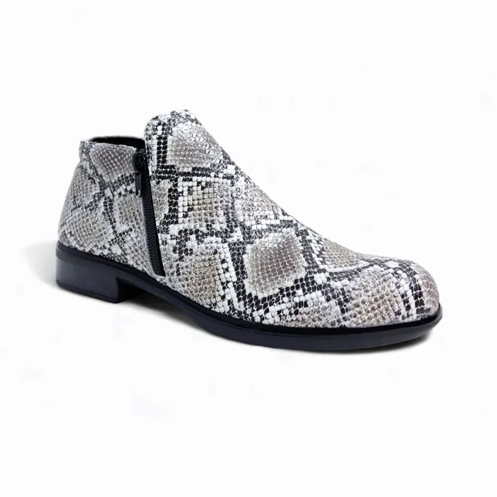 Shock   Absorbing Airy Feel Helm Bootie (26030) - Black Croc Leather