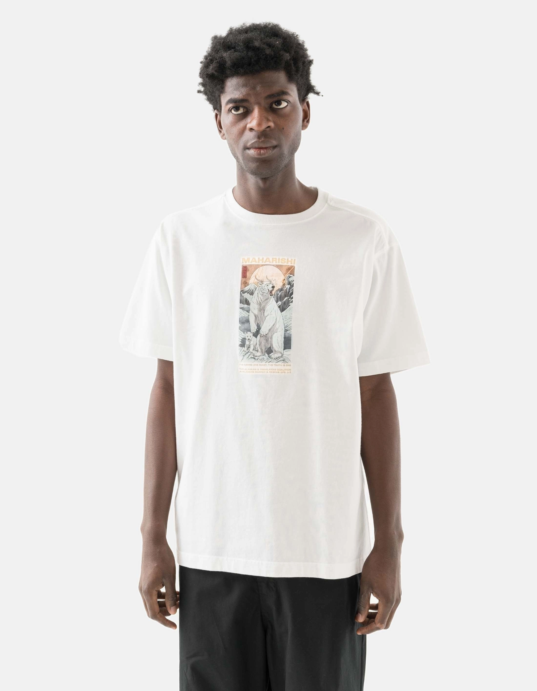 2211 Alaskan Polar Bears S/S T-Shirt White StretchTechnology Modern Polo