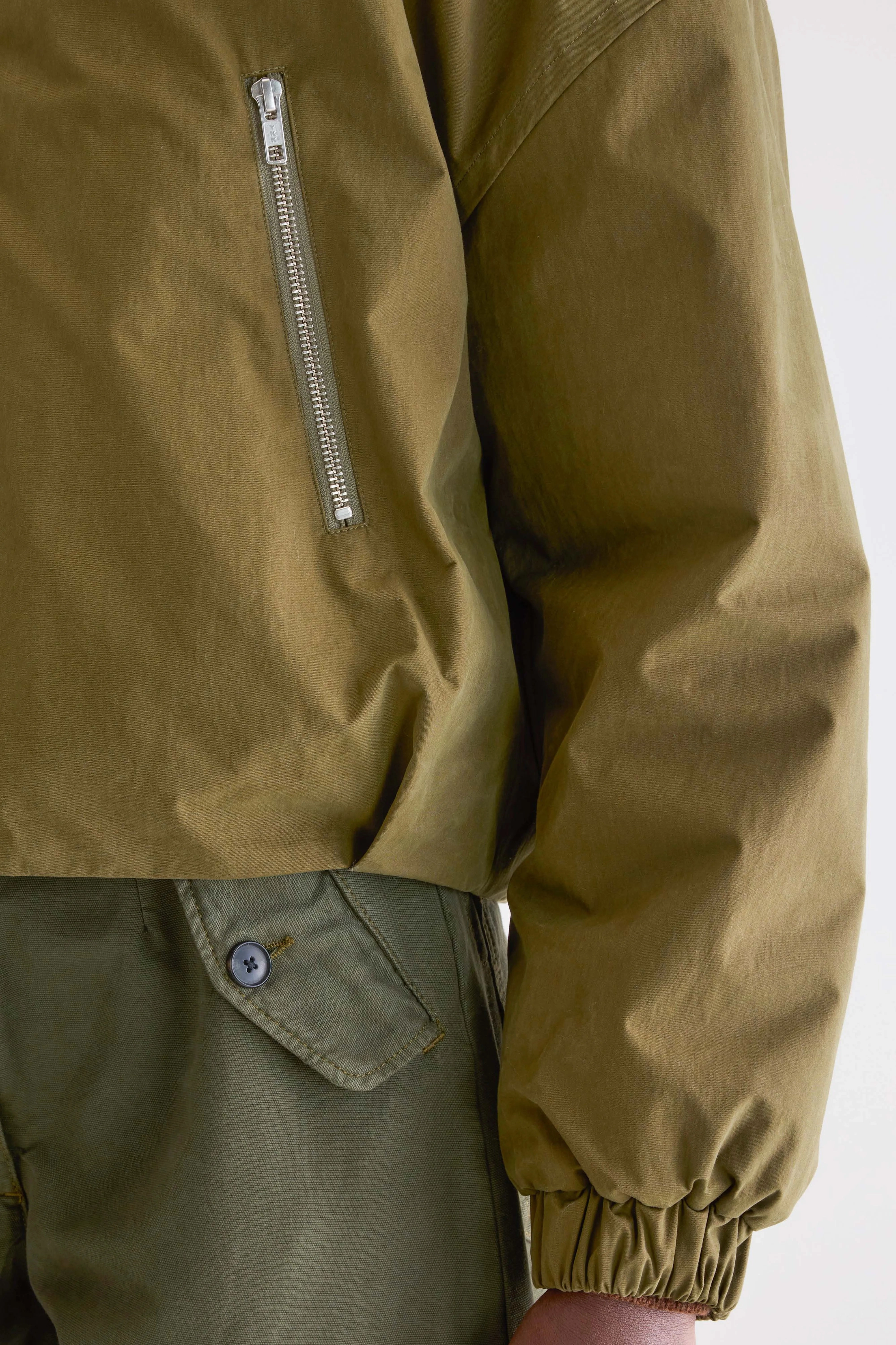 Herna cropped jacket (252 / W / MILITARY) Reinforced Shoulders Durable Fabric