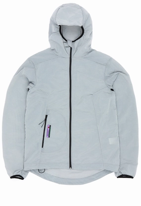 Wind Blocking Fabric Relaxed Fit Structure Rayon Vert Heavy Mirage Jacket - Cave Grey