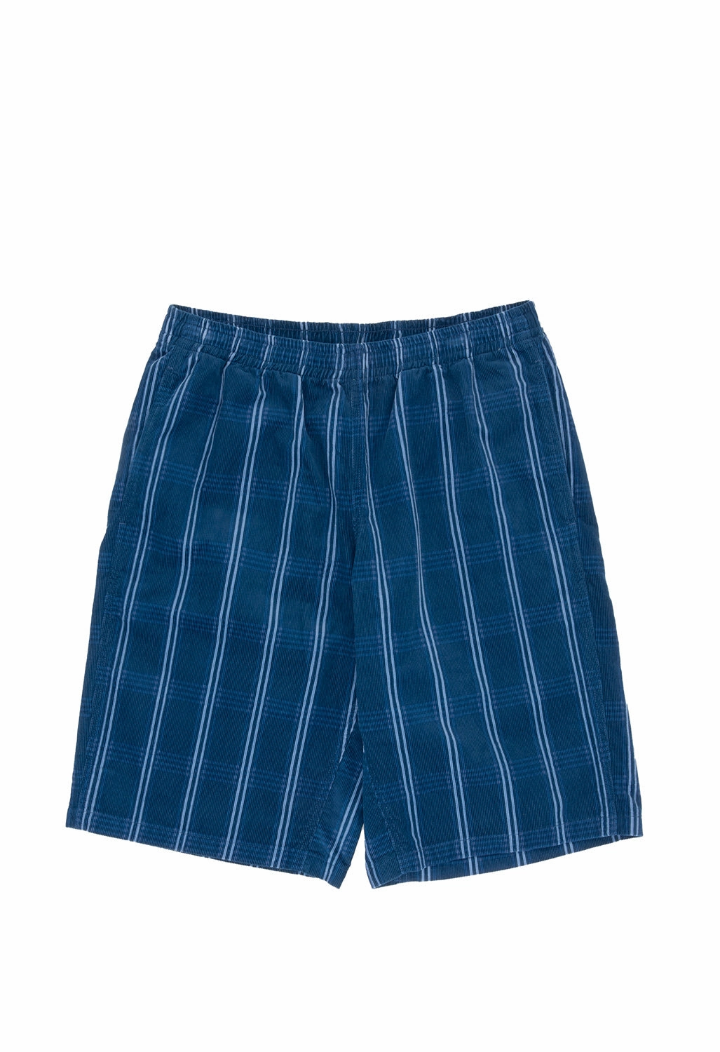 Gramicci Men's Corduroy Swell Shorts - Navy Check Flexible Layer Temperature Regulating Tech