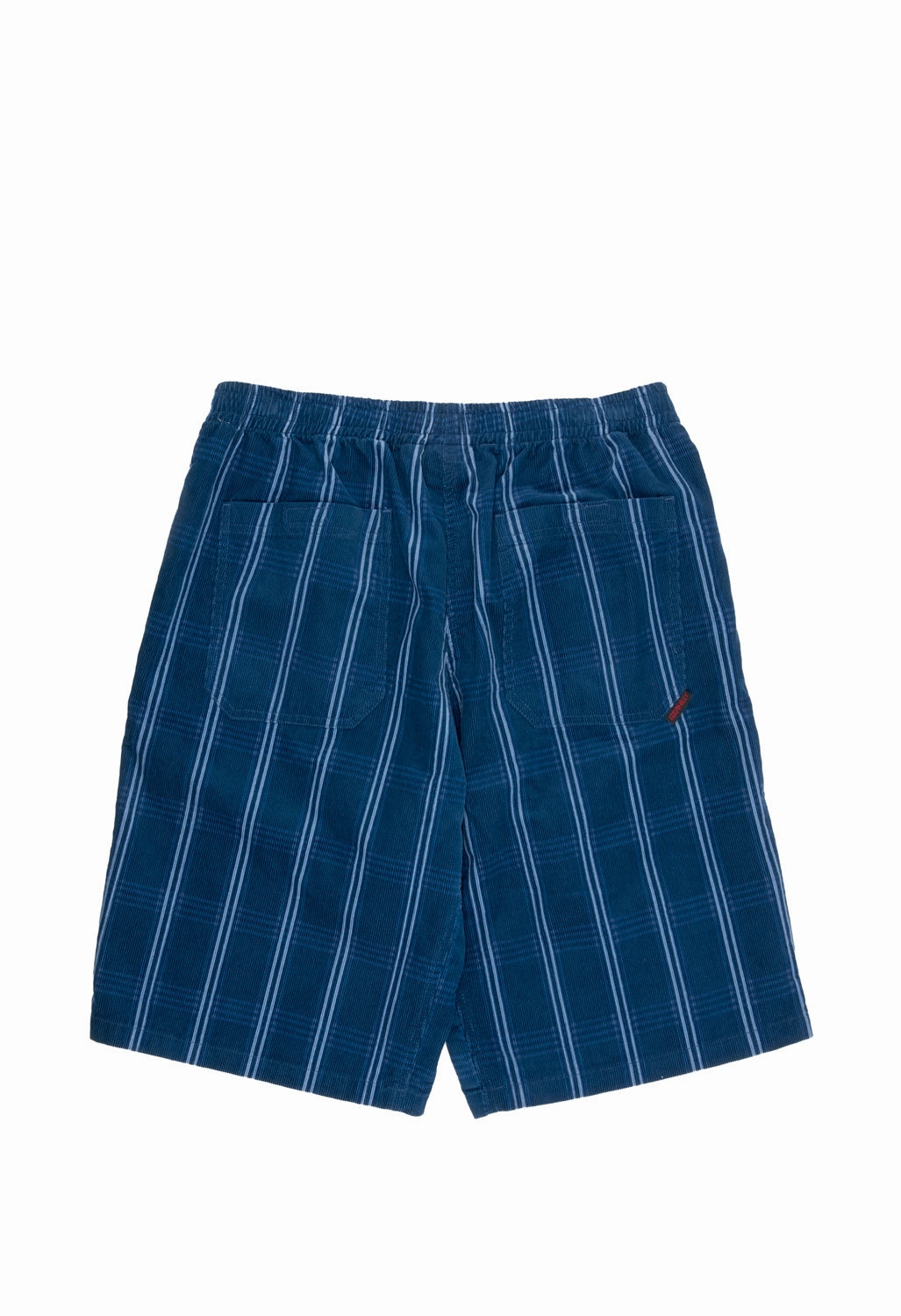 Gramicci Men's Corduroy Swell Shorts - Navy Check Breathable Cut Stretchable
