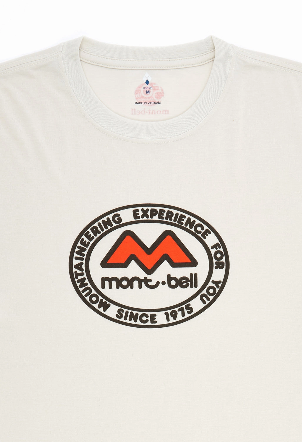 Premium Cotton Montbell 50th Anniversary Men's Wickron Classic M Mark Short Sleeve T-Shirt - Ivory