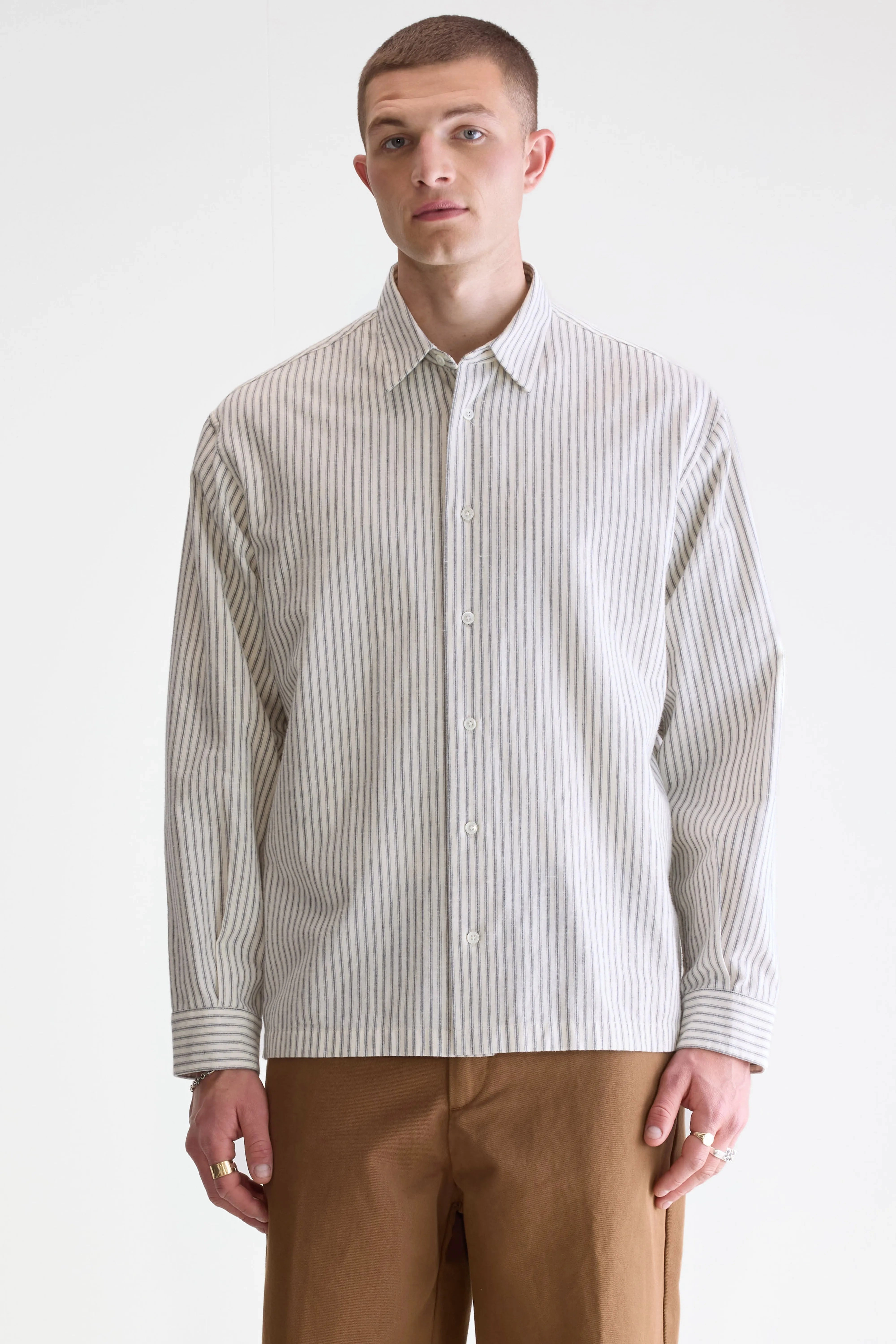 Gift Idea Smart Look Flip relaxed shirt (252 / M / STRIPE G)