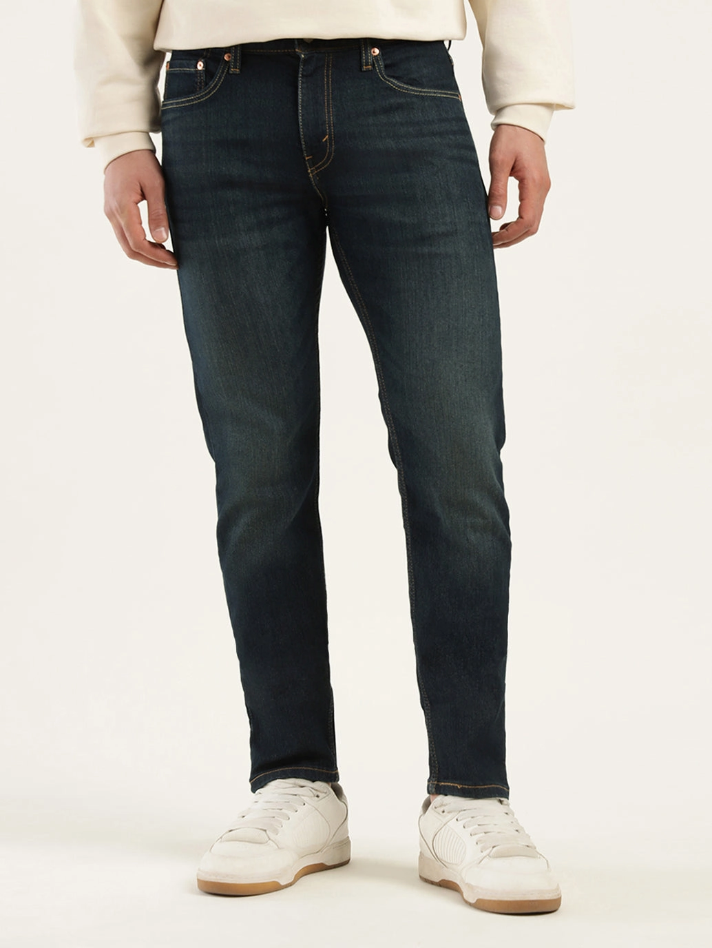 Men's 512 Blue Slim Tapered Fit Mid Rise Jeans Office Wear Trendy Home Comfort Minimalist Eco Friendly