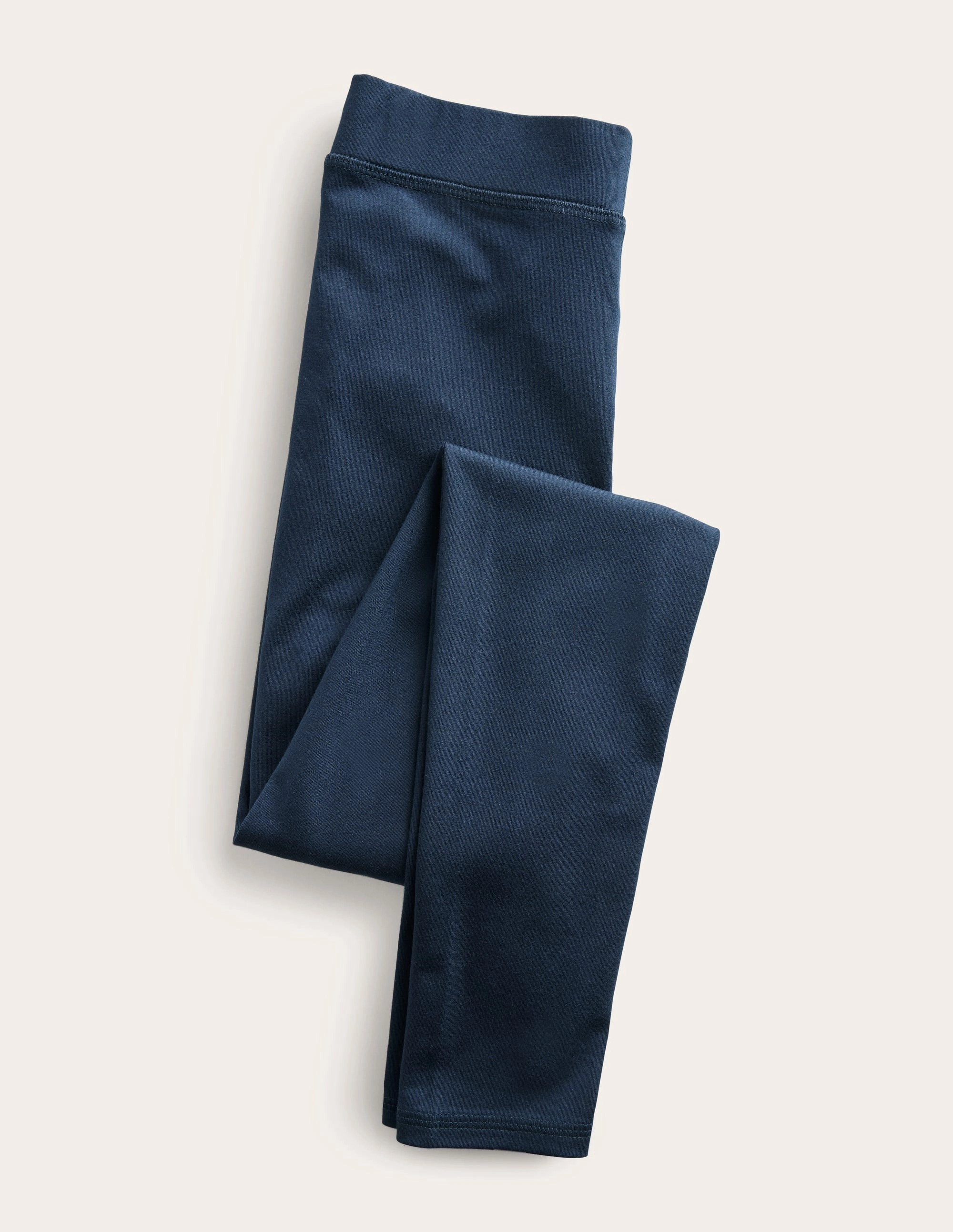 High Rise Jersey Leggings-Navy Non Restrictive Cut Day Ready