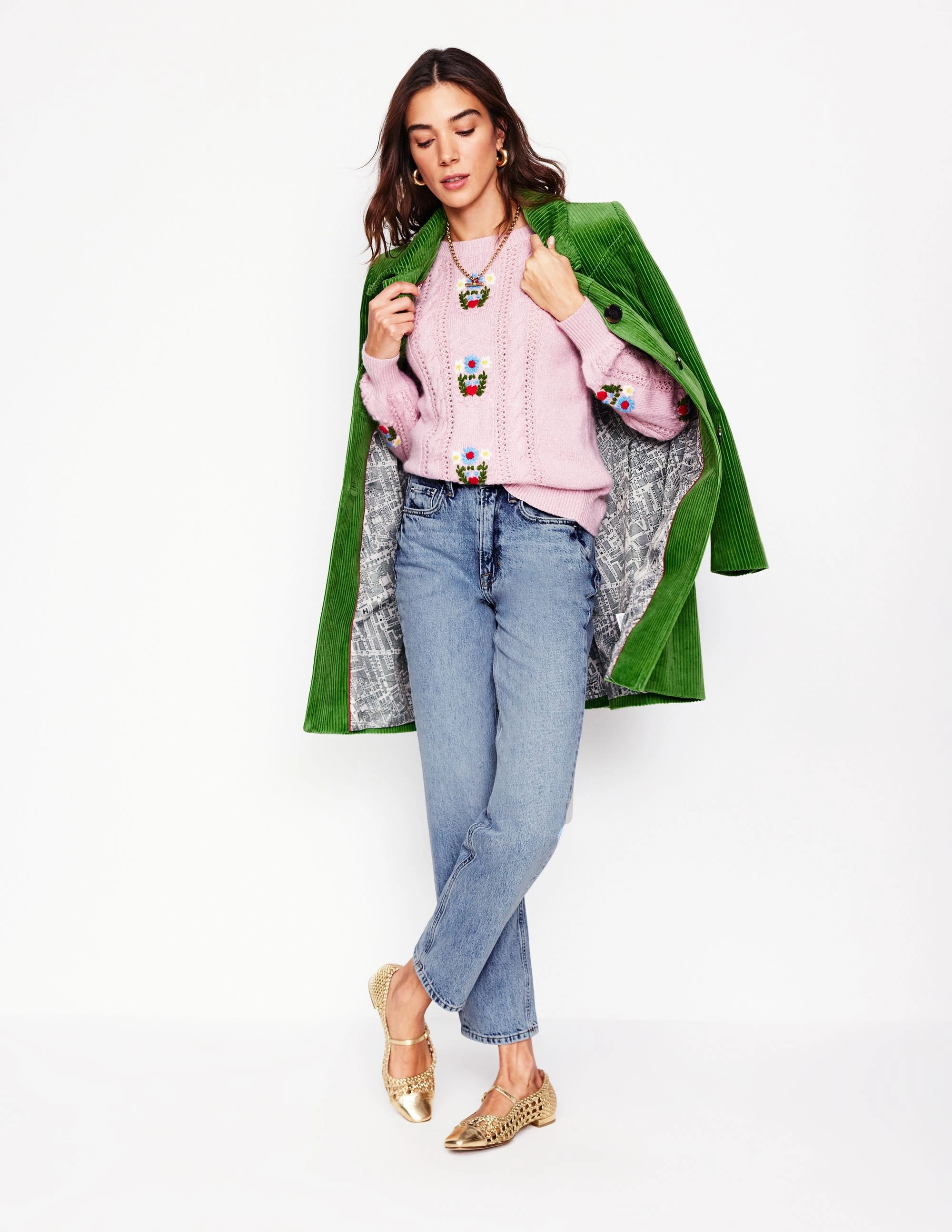 High Rise Rigid Straight Jeans-Light Vintage AntiStaticLining