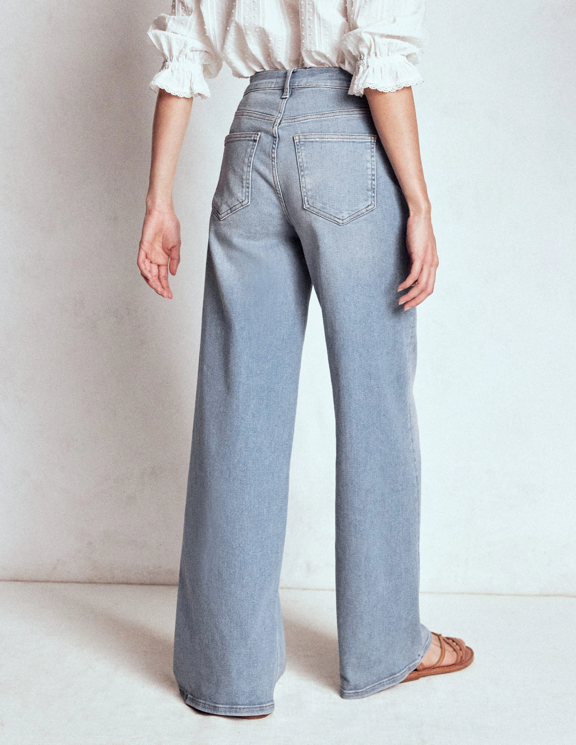 Casual Vibes High Rise Wide Leg Jeans-Light Vintage