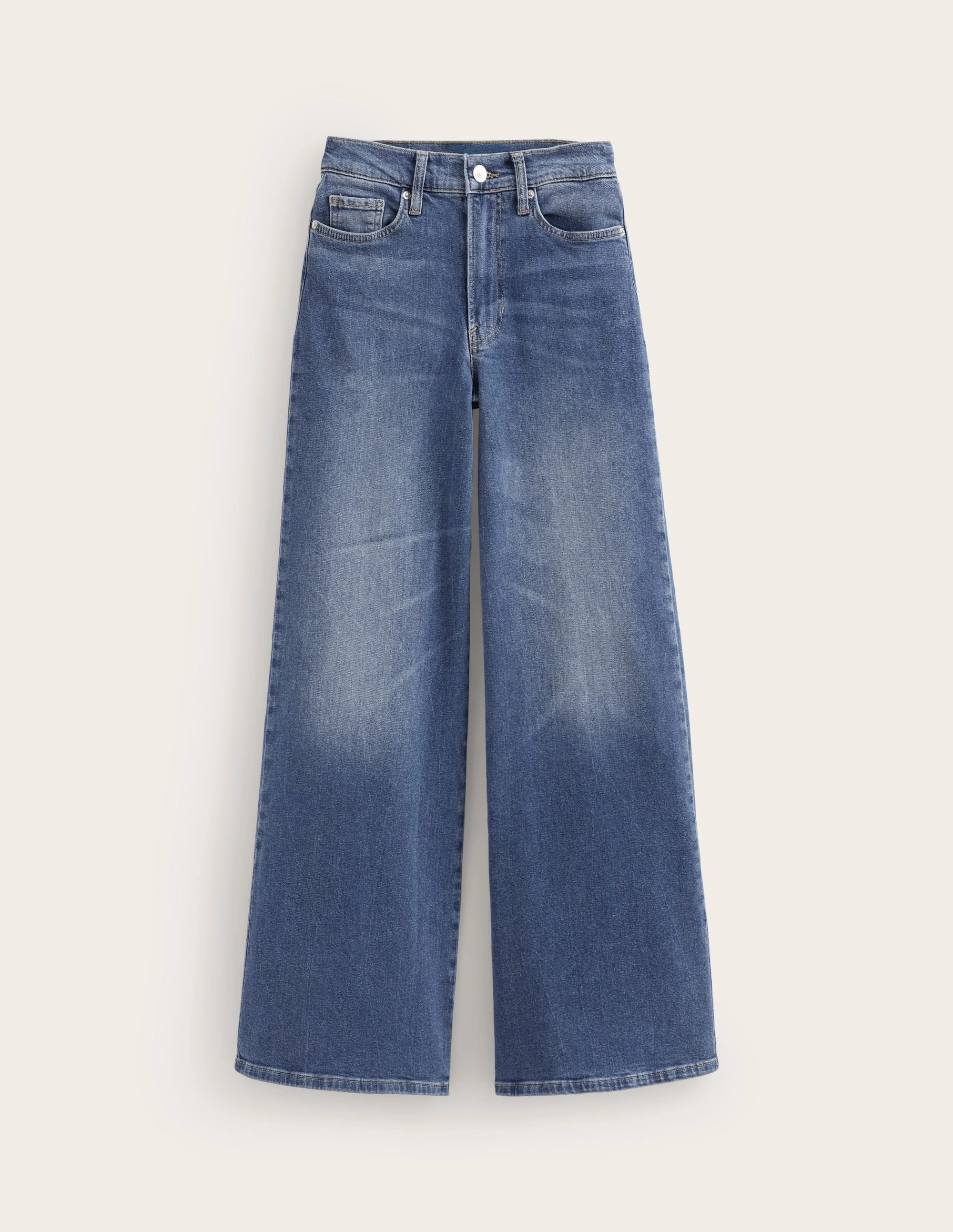 High Rise Wide Leg Jeans-Mid Vintage Low-rise style