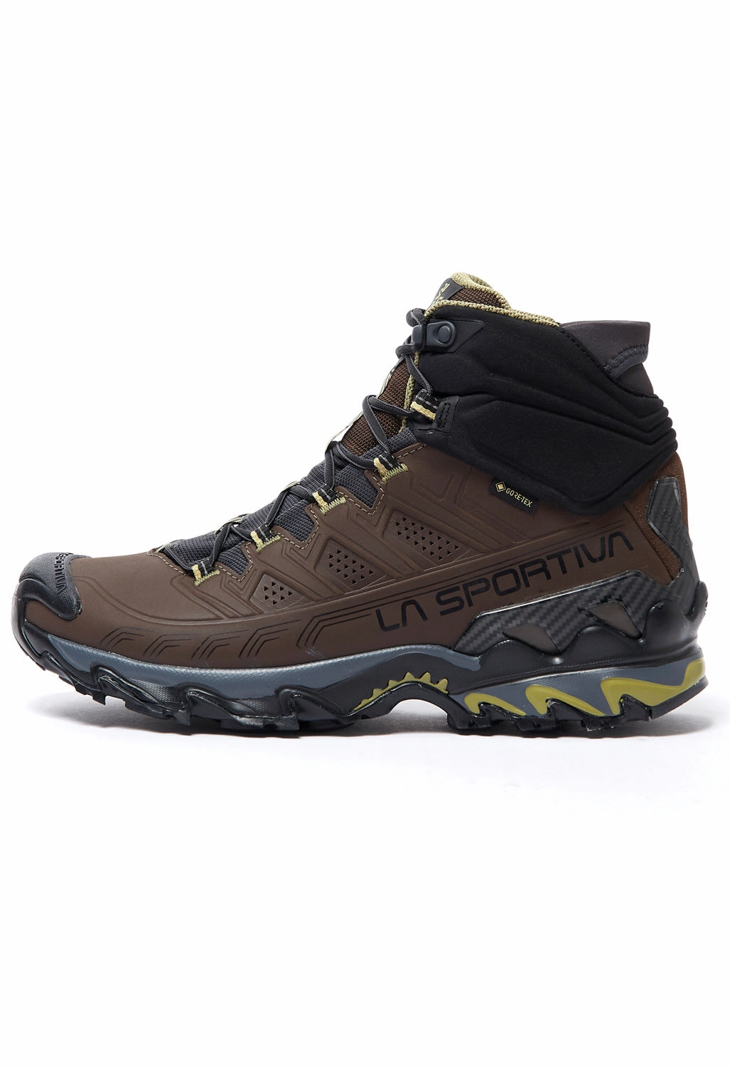 Comfortable Flex Pure White La Sportiva Ultra Raptor II Leather Mid GORE-TEX Men's Boots - Chocolate / Cedar