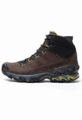 Comfortable Flex Pure White La Sportiva Ultra Raptor II Leather Mid GORE-TEX Men's Boots - Chocolate / Cedar