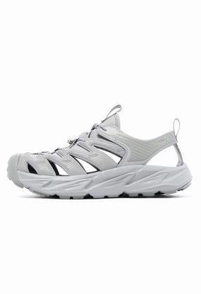 Hoka Hopara Sandals - Stellar Grey / Stellar Grey Flower Pop Snug Fit Adjustability