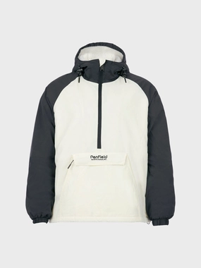 Hudson Script Windbreaker Jacket in Marshmallow Long Lasting Shape Retention