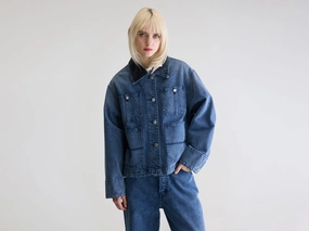 Pila denim jacket (252 / W / BLUE SNOW) Bright Color Flexible Material