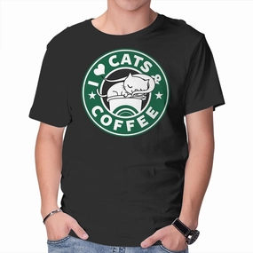 Sporty Chic EcoFriendlyDyes I Love Cats and Coffee