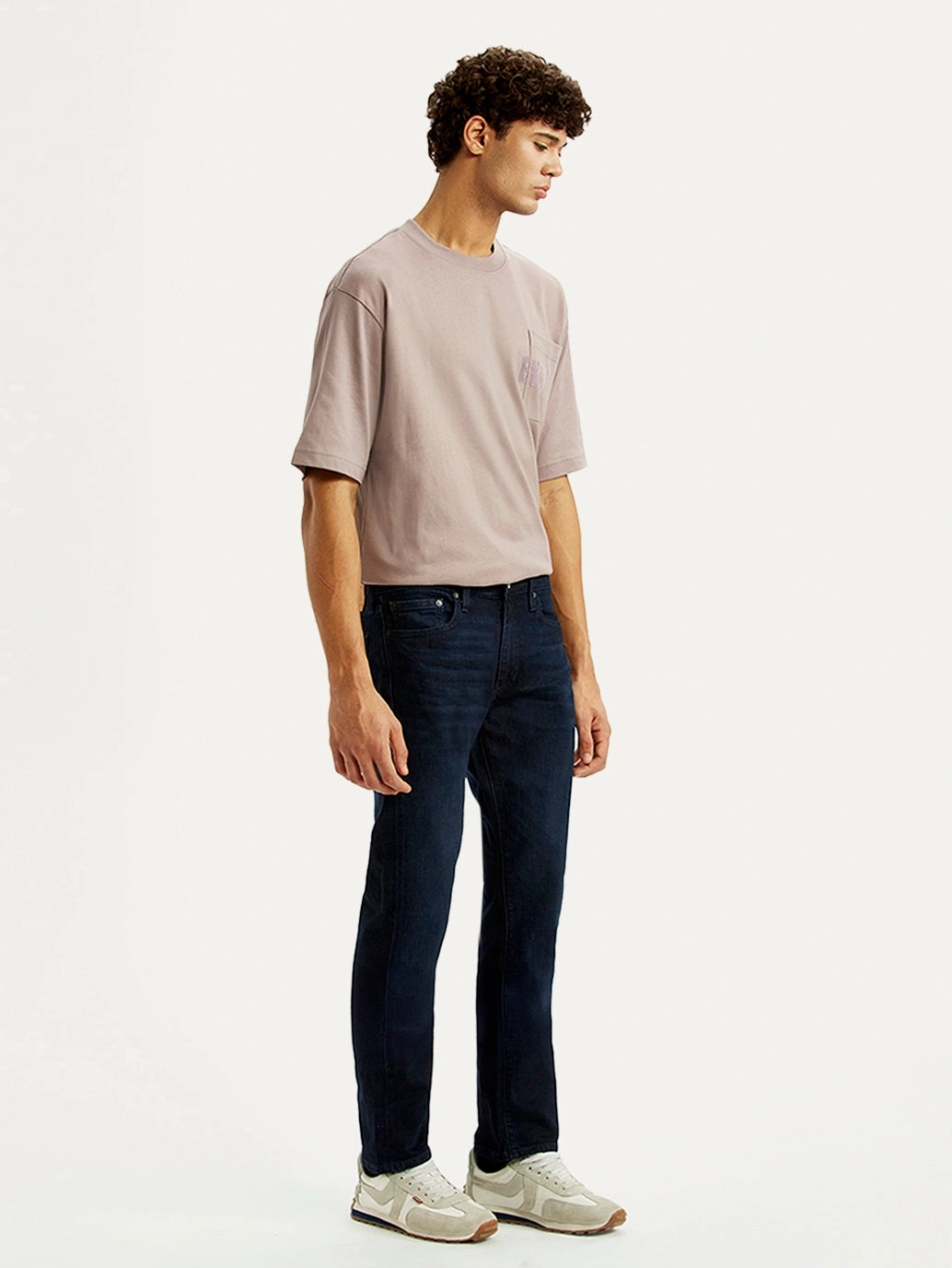 Street Ready Non Irritating Inner Lining Men's 513 Dark Blue Slim Straight Fit Mid Rise Selvedge Jeans