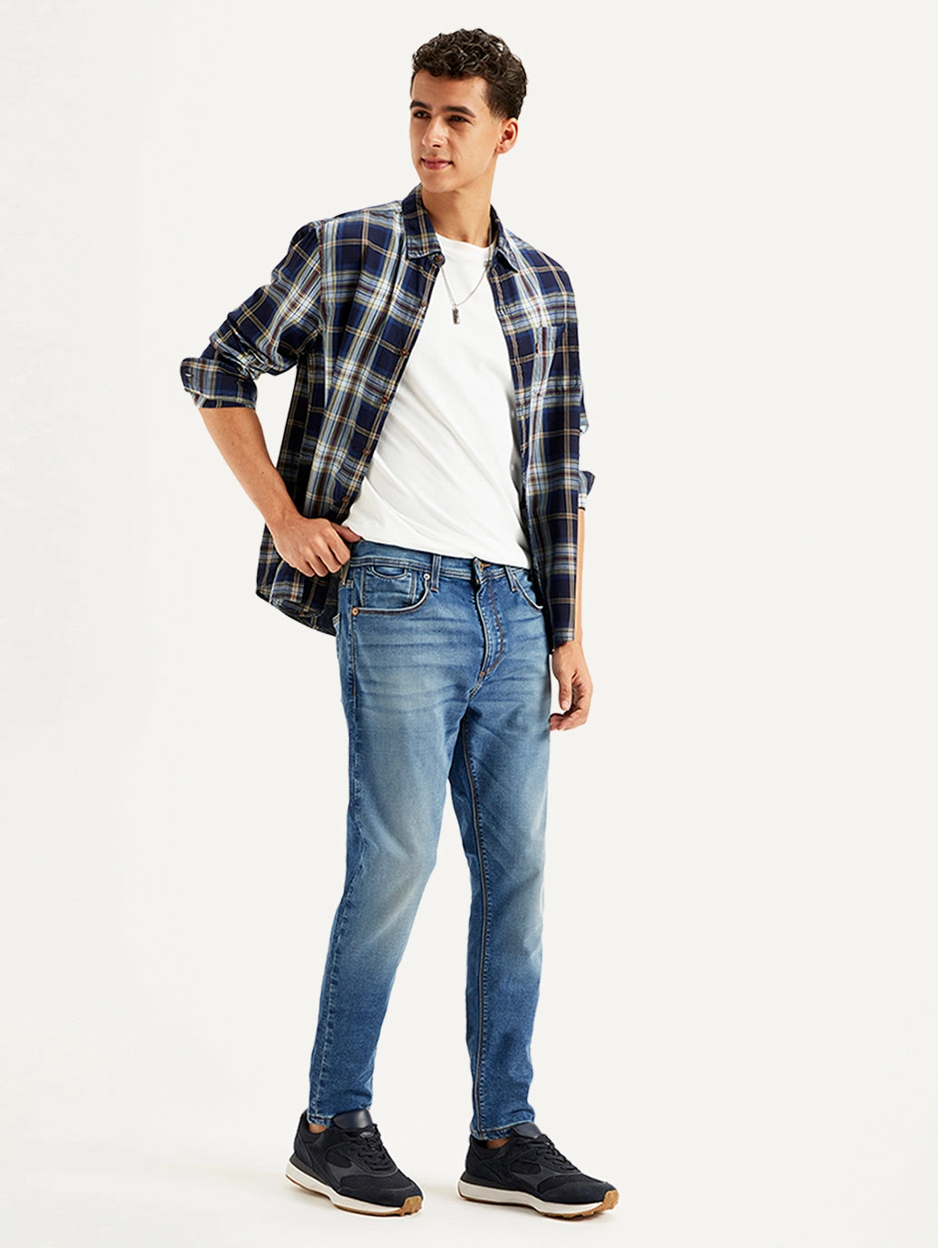 Effortless Waist Traveler Gear Winter Warmth Smooth Men's 512 Blue Slim Tapered Fit Mid Rise Jeans
