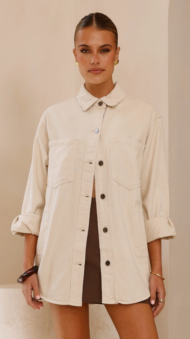 Streetwear vibe Dixon Jacket - Sand