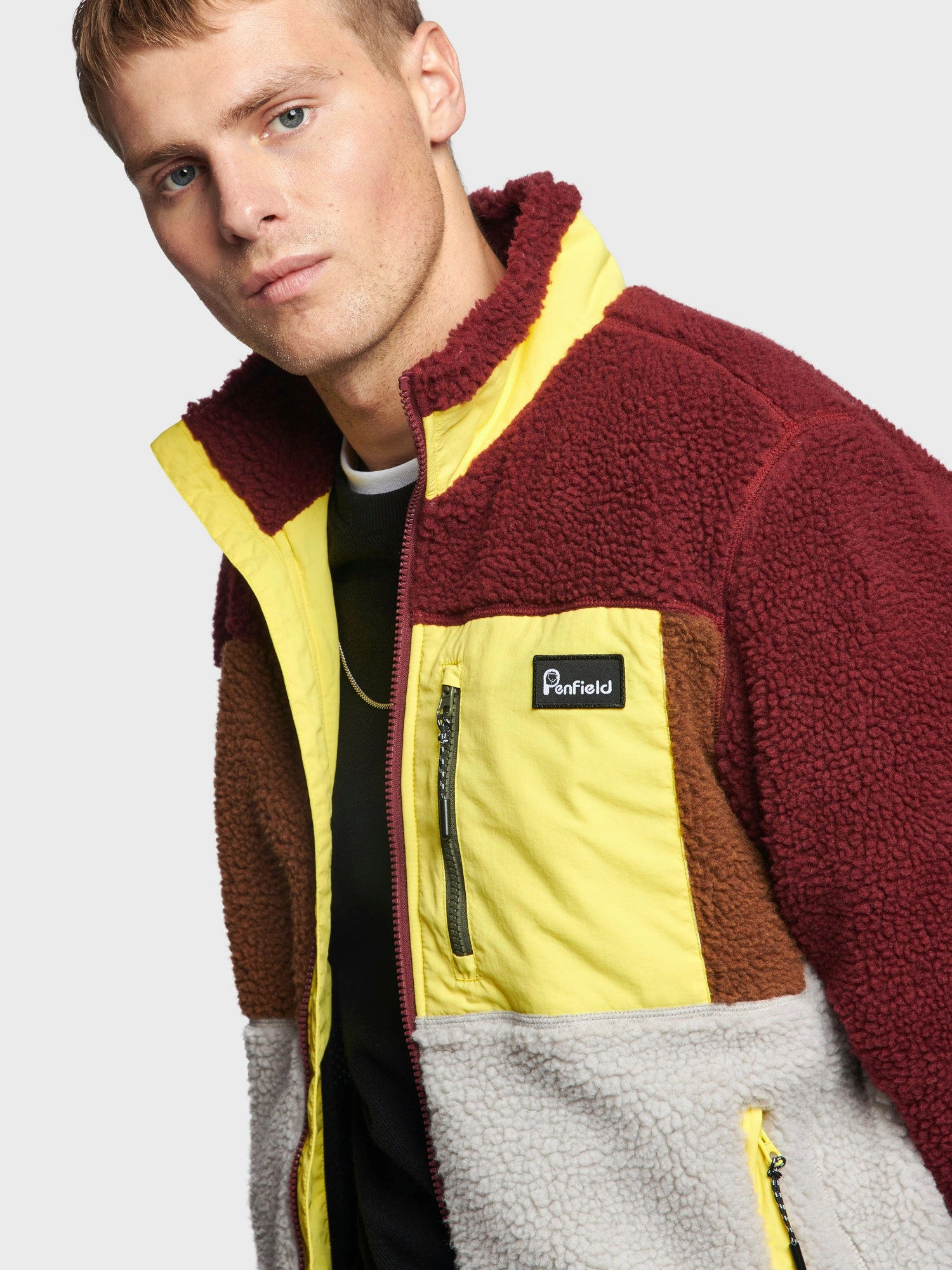 Mattawa Fleece Jacket in Zinfandel Comfort Stretch Fabric Cool Season