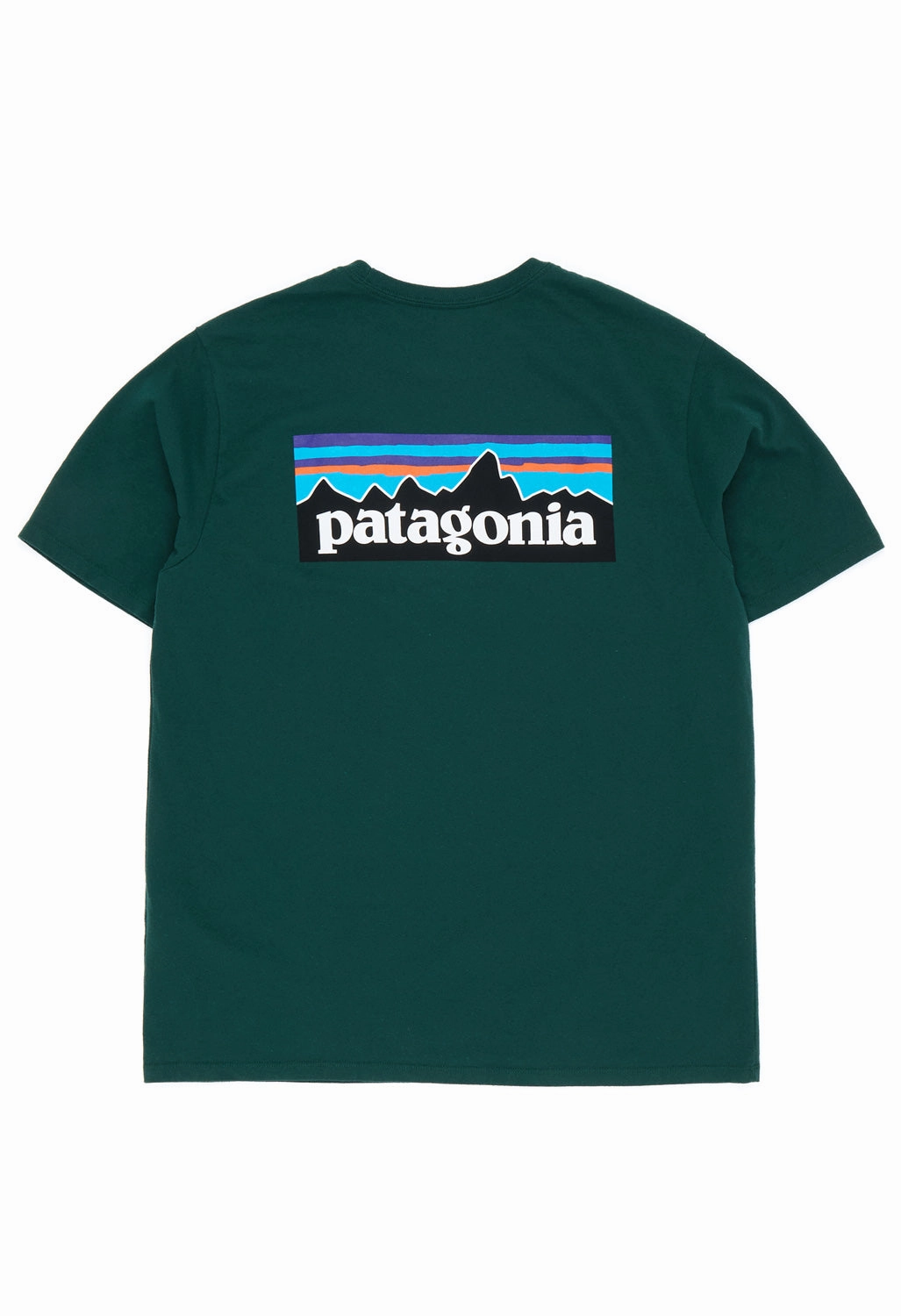 Low Impact Dye Breezy Comfort Patagonia Men's P-6 Logo Responsibili-Tee - Cascade Green