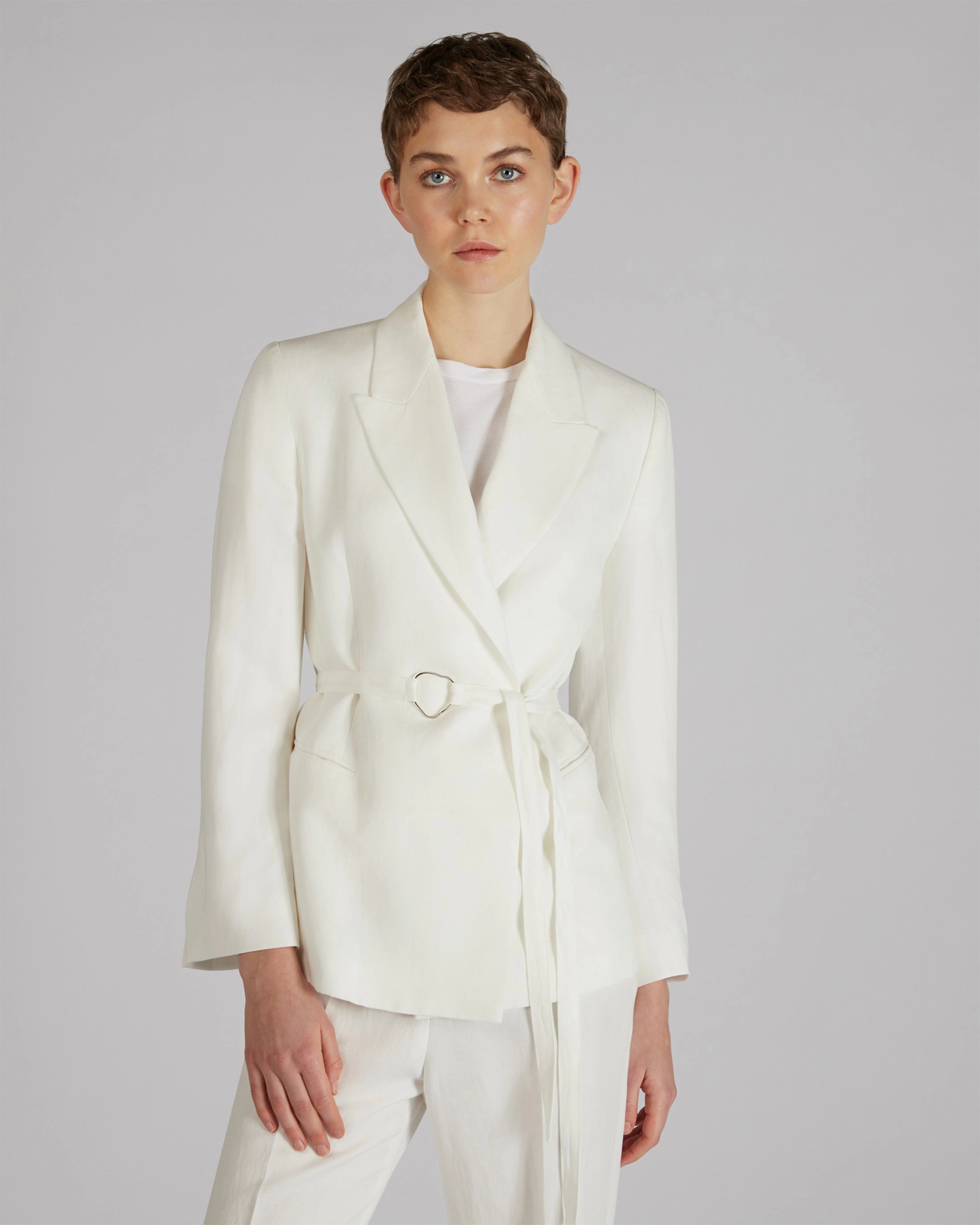Jacket in lyocell and linen twill Flexible Insulation