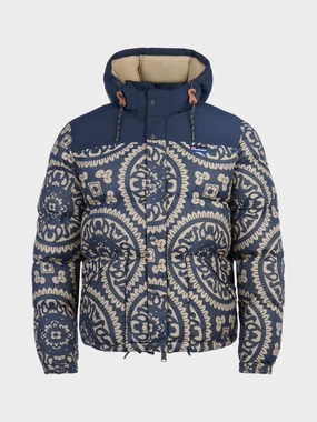 Jacquard Bowerbridge Jacket in Navy Blue Minimal Detail Frictionless Zipper Tracks