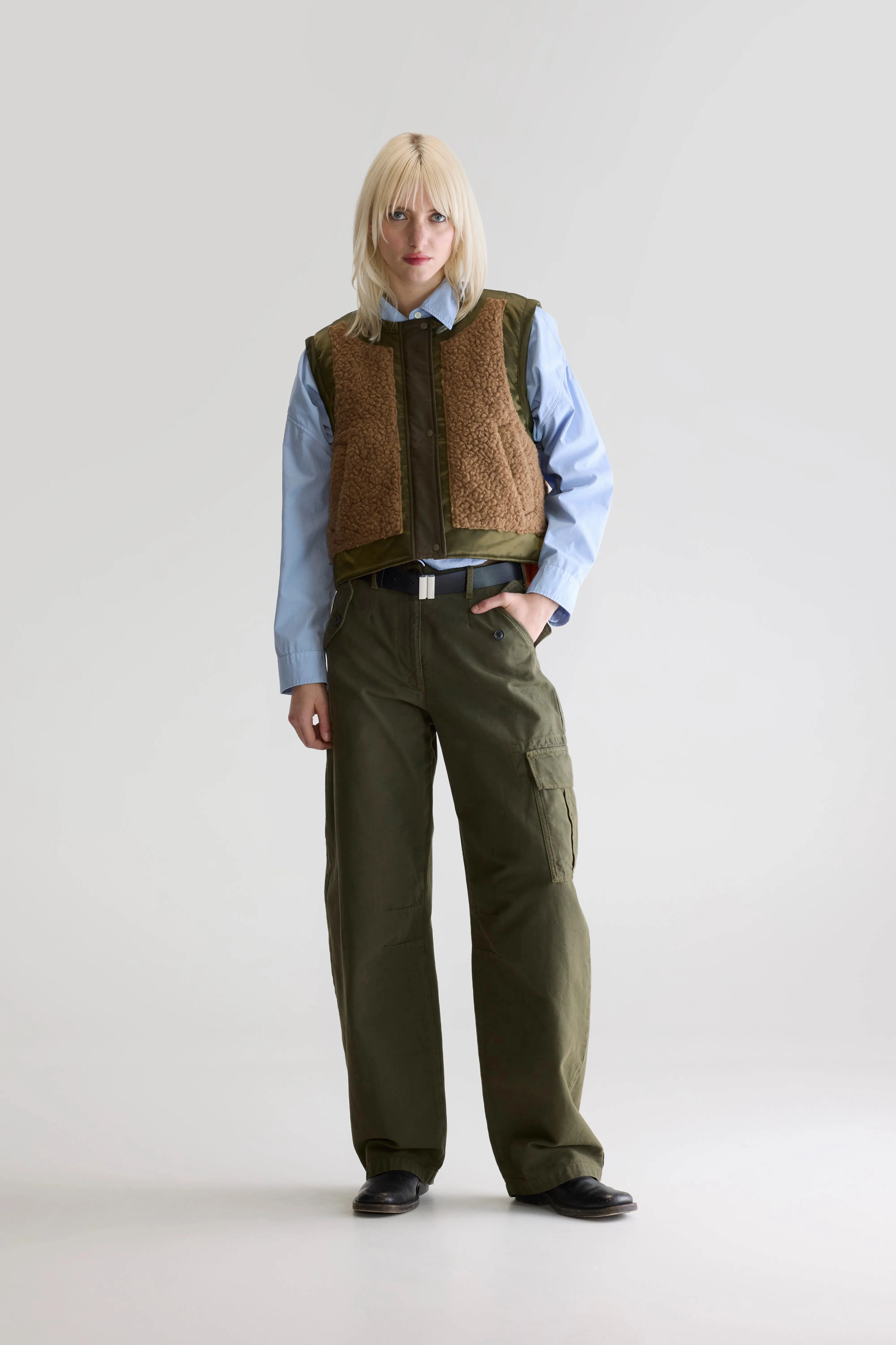 Jensa sleeveless jacket (252 / W / COMBO A) Shrink resistant Chic Urban