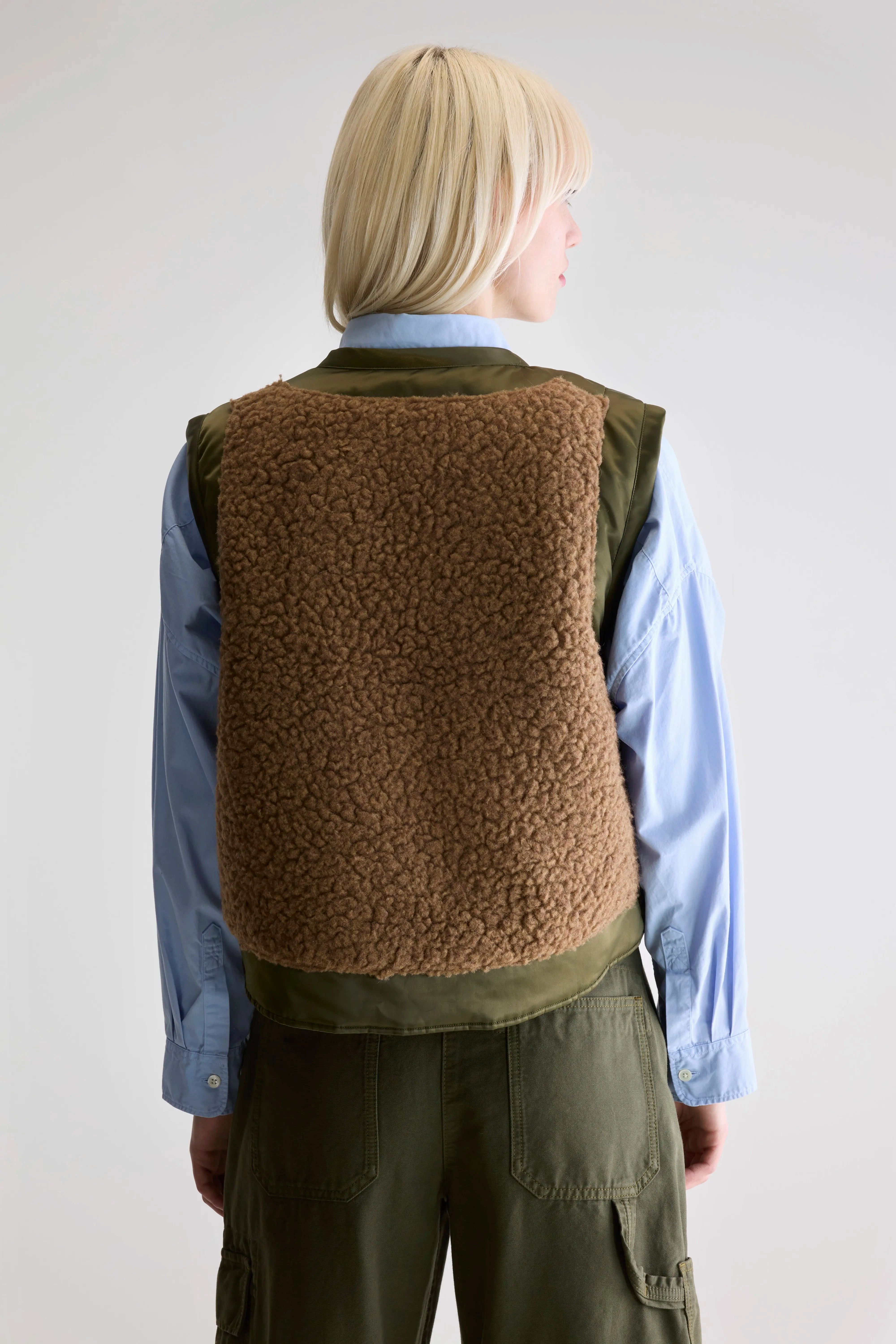 Jensa sleeveless jacket (252 / W / COMBO A) Winter Outerwear Adjustable hood design