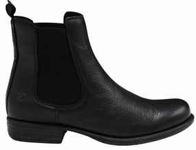 Jessy Leather Bootie Padded Interior Windy Weather