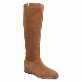 Jocelyn Hidden Wedge Suede Tall Shaft Boot Cozy Interior
