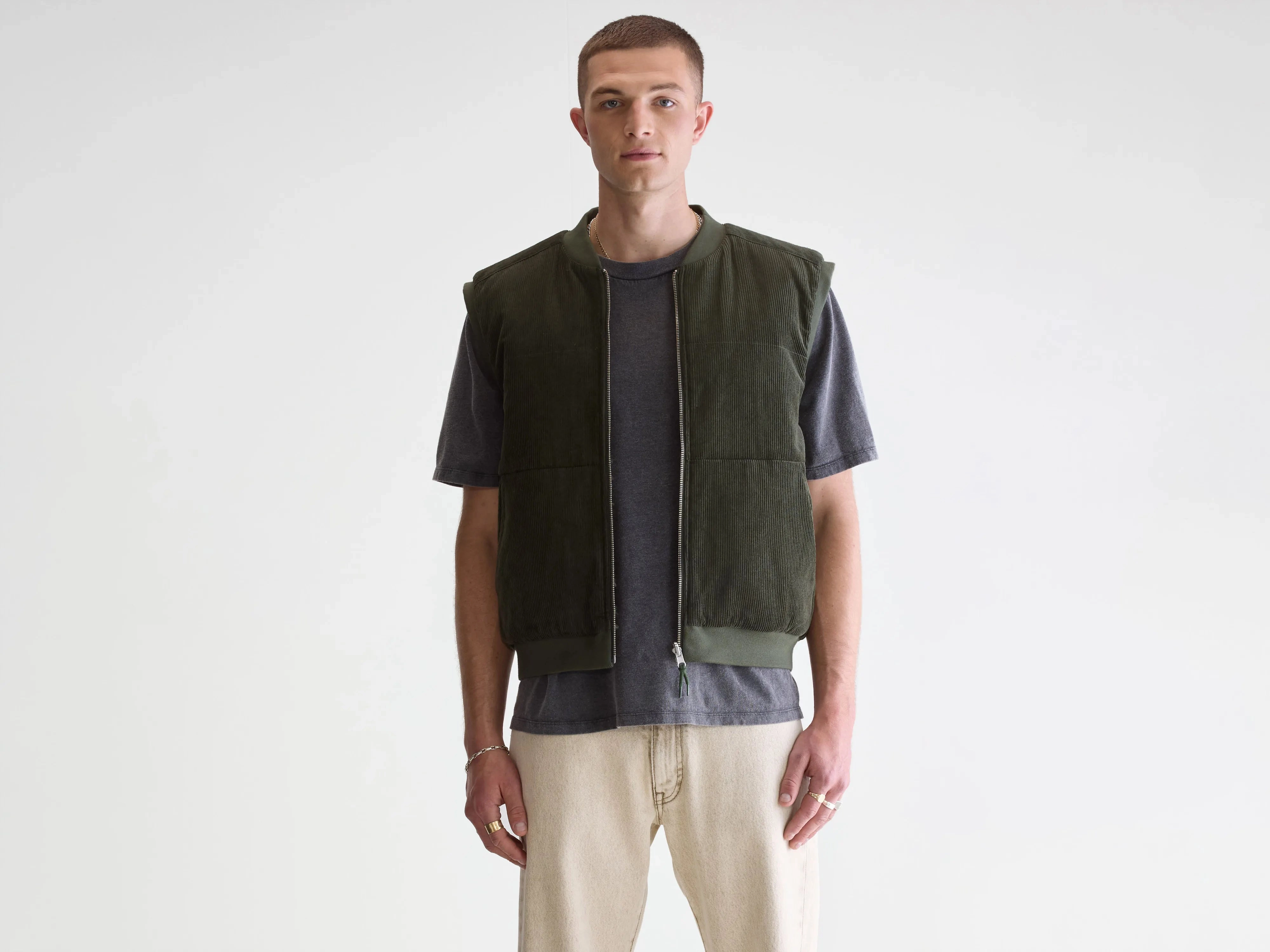 Affordable Fashion Jocko bodywarmer (252 / M / DARK OLIVE)