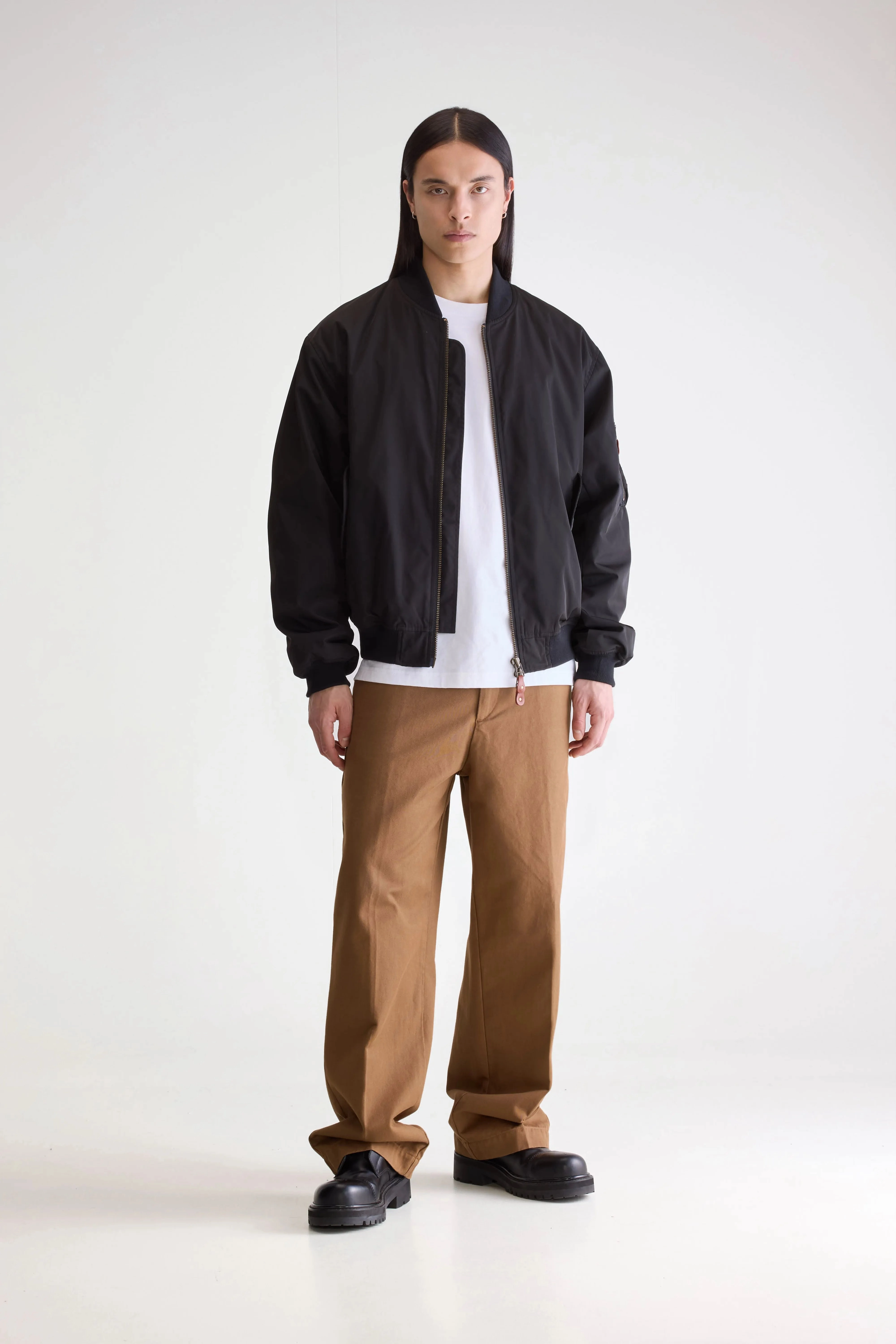 Jumper bomber jacket (252 / M / BLACK) Minimalist Style