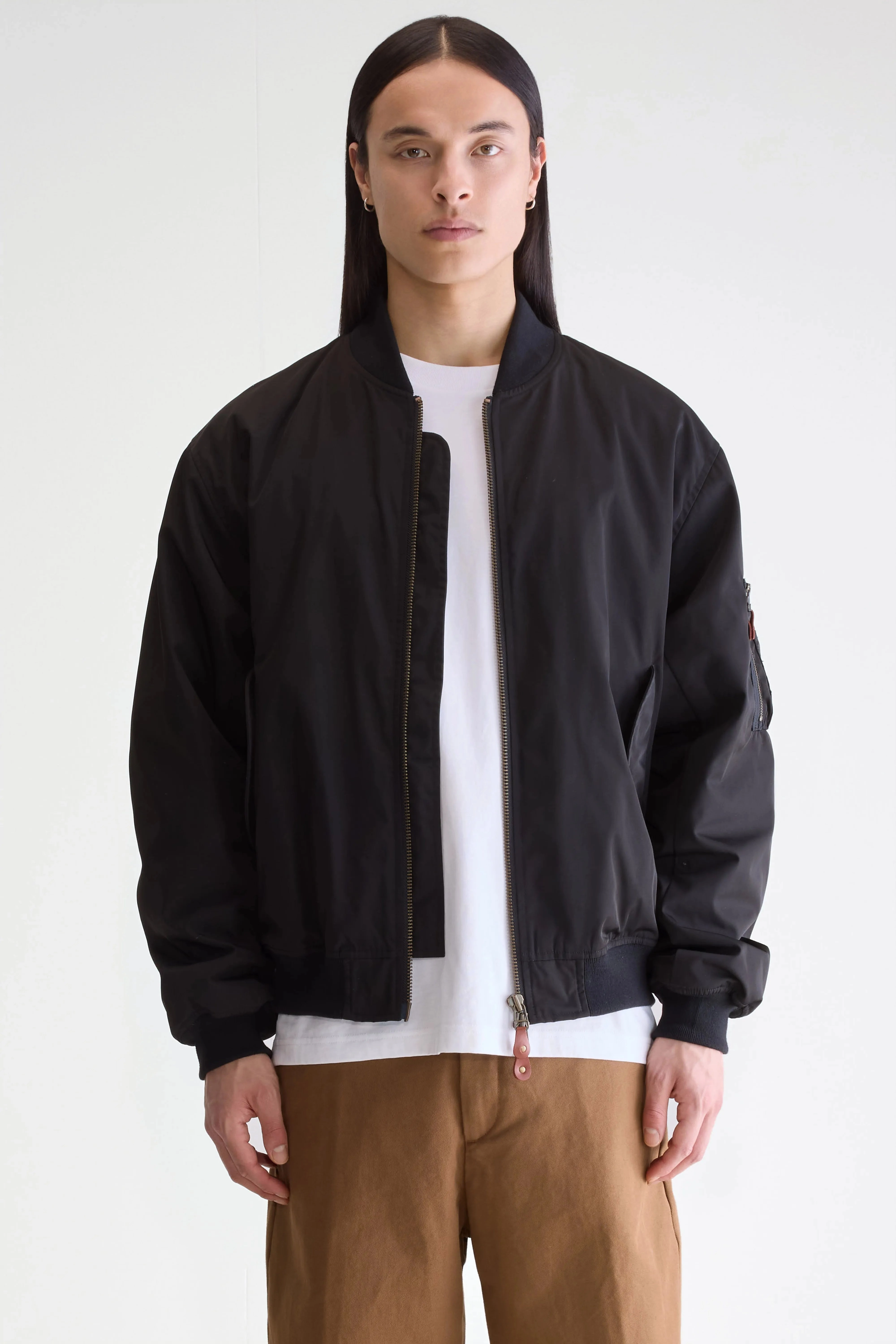 Jumper bomber jacket (252 / M / BLACK) Rugged Daily Style
