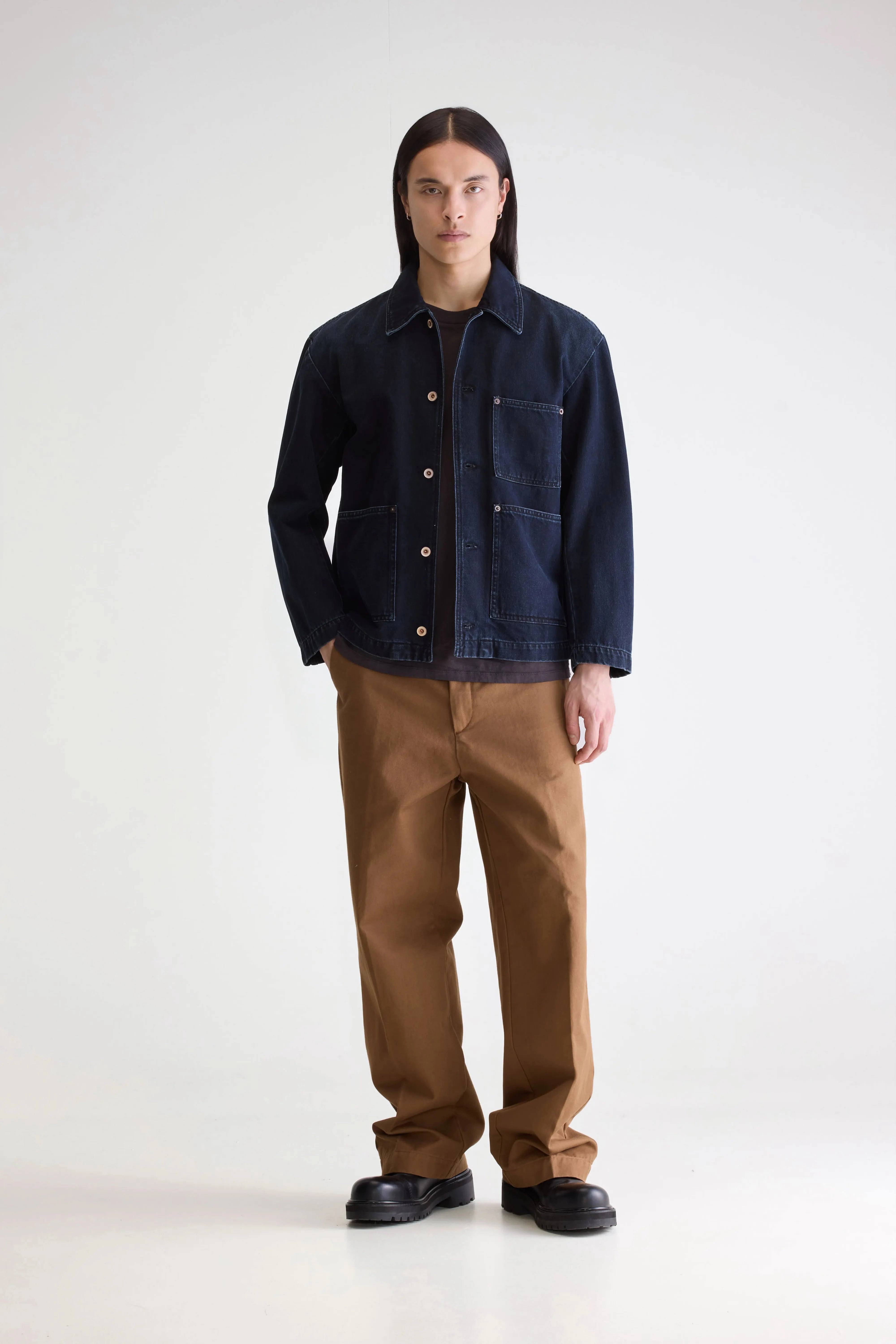 Subtle Color Tone One Color Kadillac jacket (252 / M / BLACK BLUE)