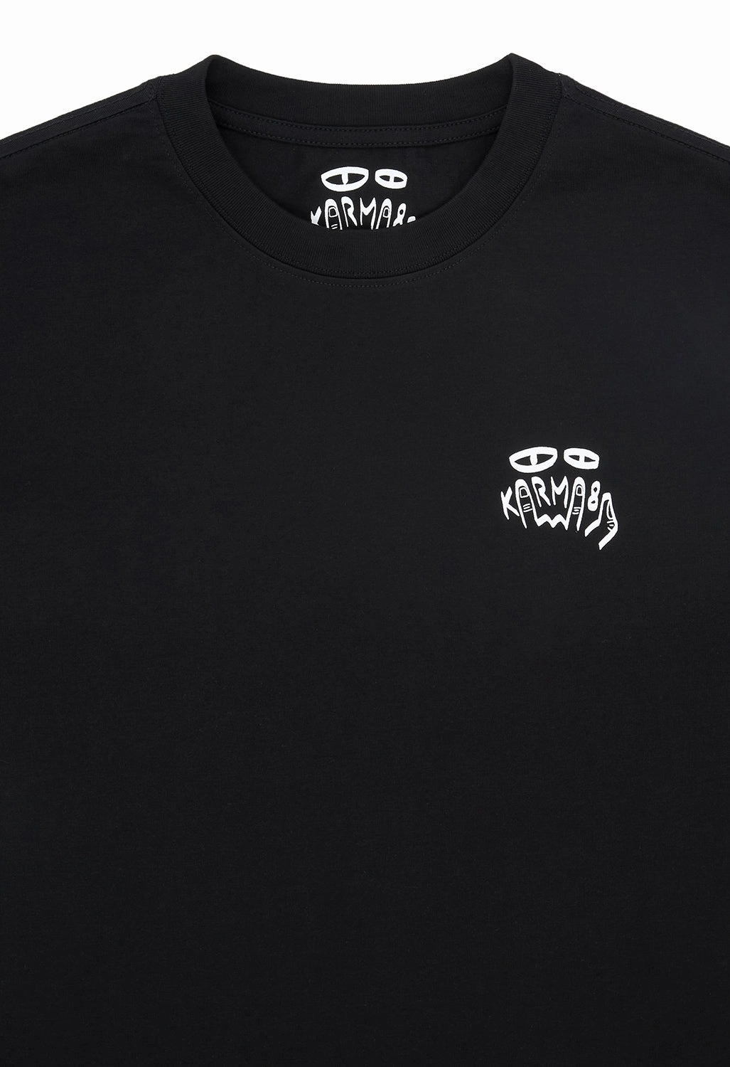 Perfect for Travel Premium Cotton Blend Karma8a The Real Tee - Black