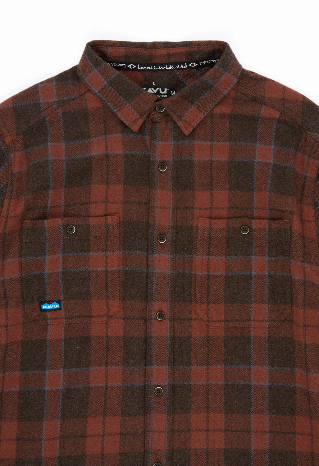 KAVU Men's Big Joe Shirt - Mahogany Brown Edgy Design