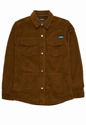 Non Iron Reinforced Shoulders KAVU Men's Petos Overshirt - Bronze Brown