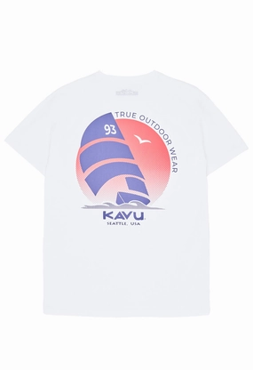 Moisture Management soft fit KAVU Men's Rudder Tee - White