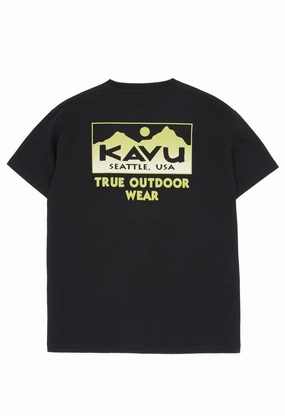 Contrast Inner Binding KAVU Men's True Gradient Tee - Black