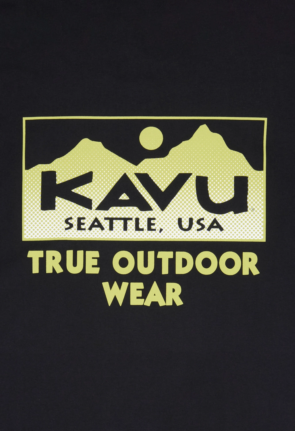 KAVU Men's True Gradient Tee - Black Fashion Fit Anti Pill Surface