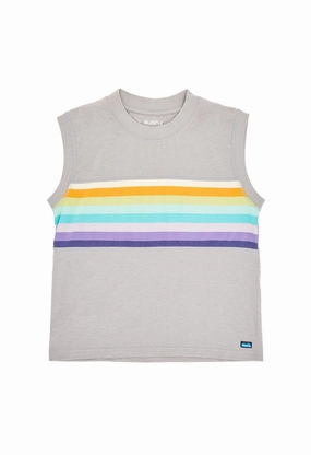 KAVU Women's Tuva Tee - Ultimate Grey Effortless Style V-Neck