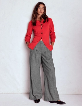 Comfort Wear All-Day Wear Kensington Wool Trousers-Black and Ivory Puppytooth
