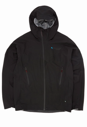 DoubleStitchSeams NonRestrictive Movement Design Klattermusen Men's Vingtor Hood Jacket - Black