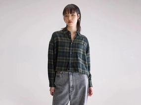 Cruise Collection Kraft cropped shirt (252 / W / CHECK A)