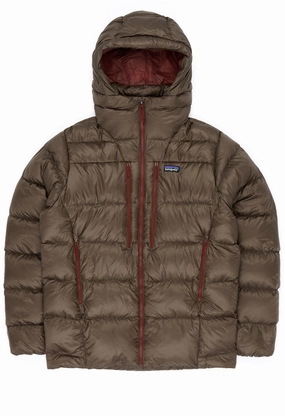 Classic Zip Up Cold Days Patagonia Men's Fitz Roy Down Hoody - Marlow Brown