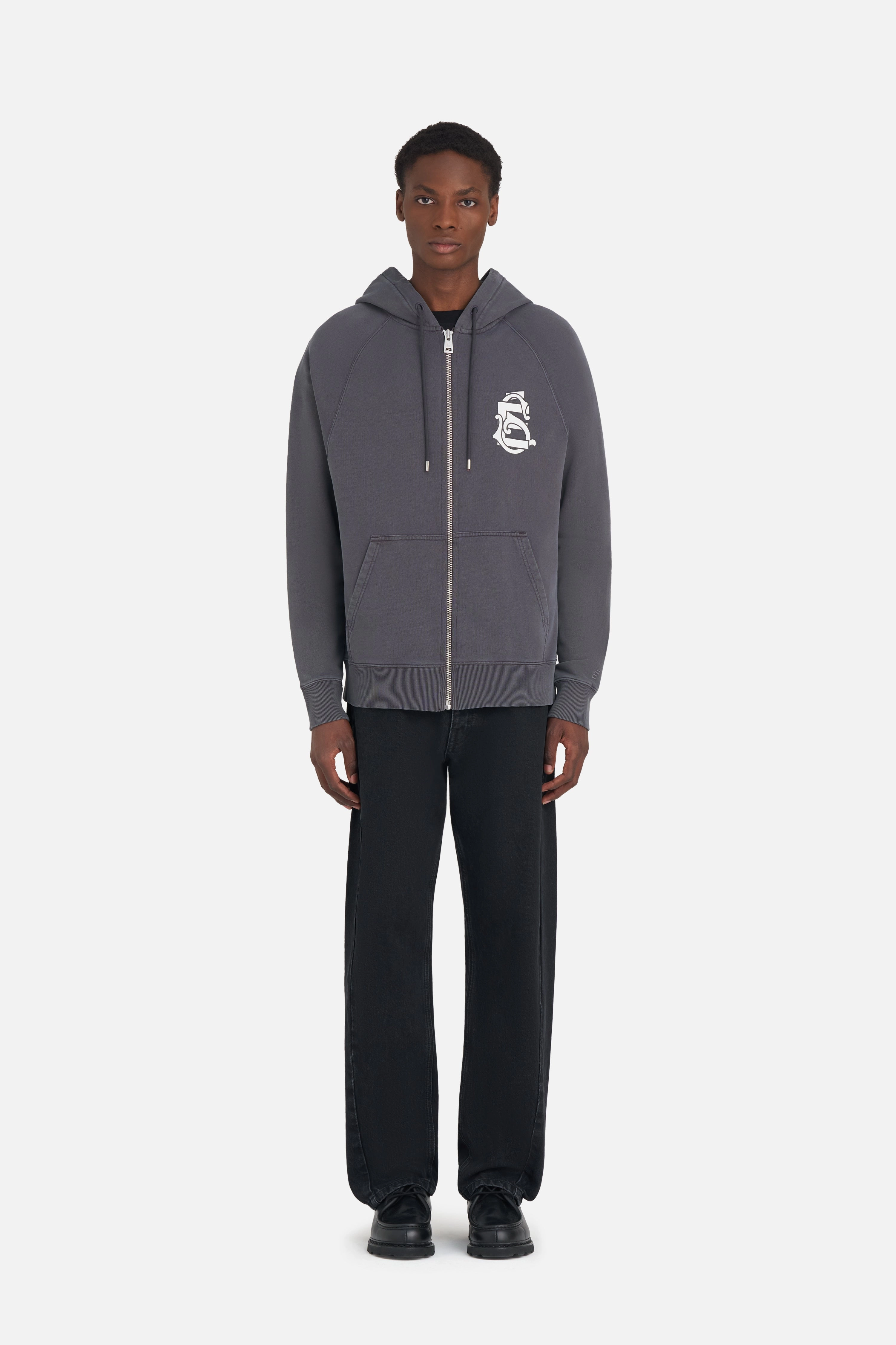 product skiing suitability Outdoor Hoodie LOOSE ZIP HOODIE EMBLEM