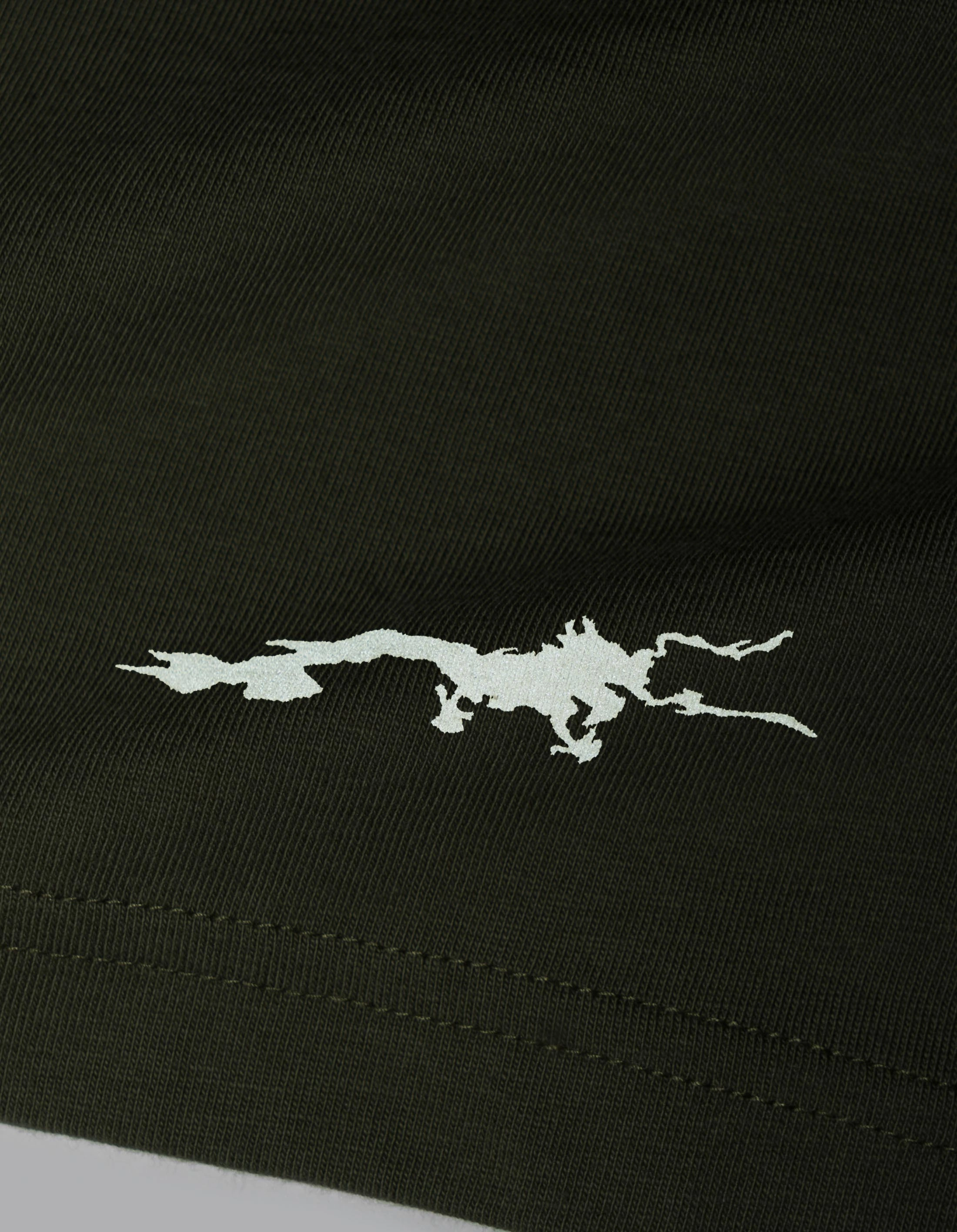 6244 Maharishi Reflective S/S T-Shirt Olive OG-107F FadeResistant Finish Brushed Inner Layer