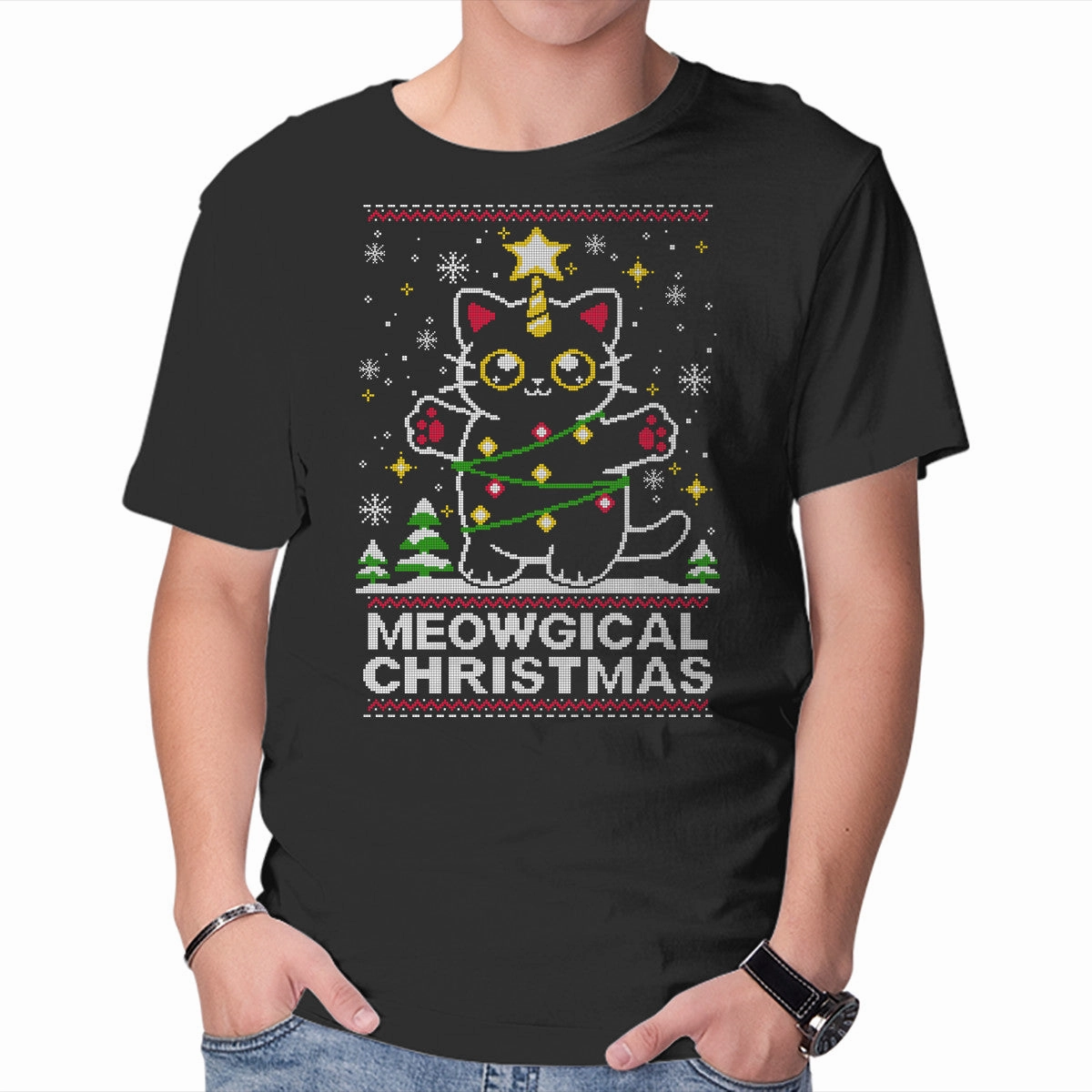 Meowgical Christmas MicroPiqueKnit