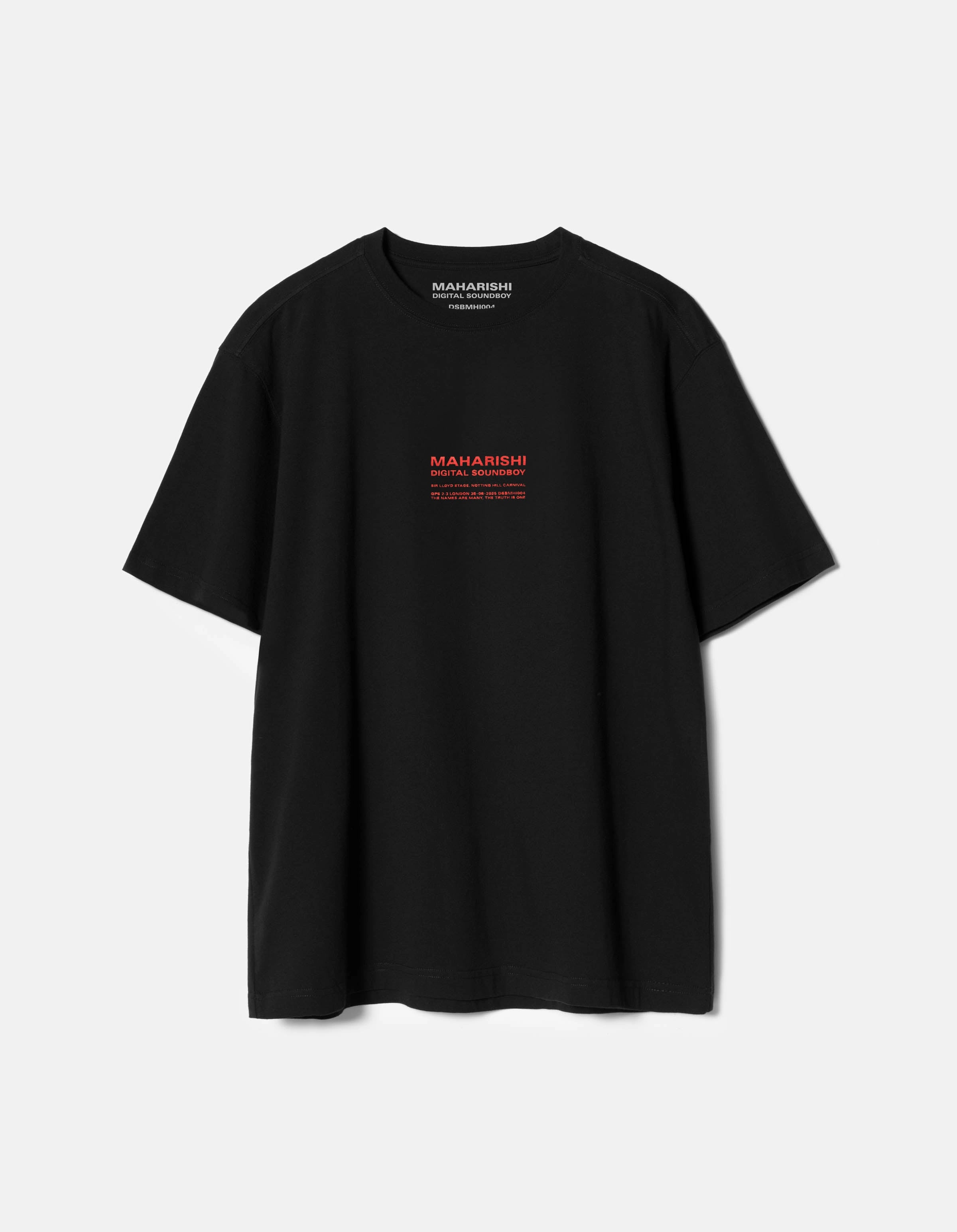 7414 Maharishi DSB004 S/S T-shirt Black/Red Abrasion Resistant Fabric Oversized Silhouette